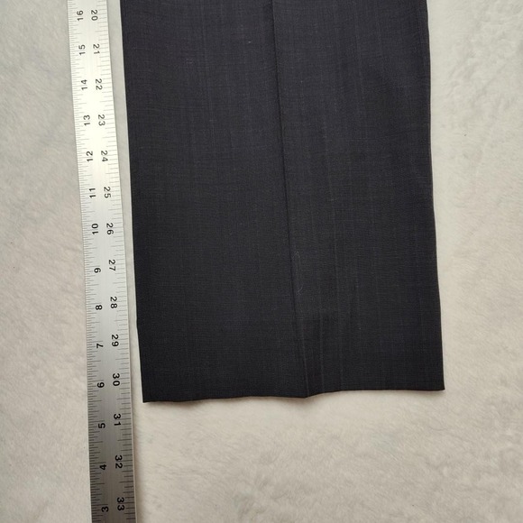 Theory Dress Pants Men 34x31 Gray Flat Lined Cody Shelburne Wool Slacks Trousers - Picture 11 of 14